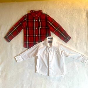 Chaps and French toast Boys bundle 2 shirt used excellent condition size 4.   #4
